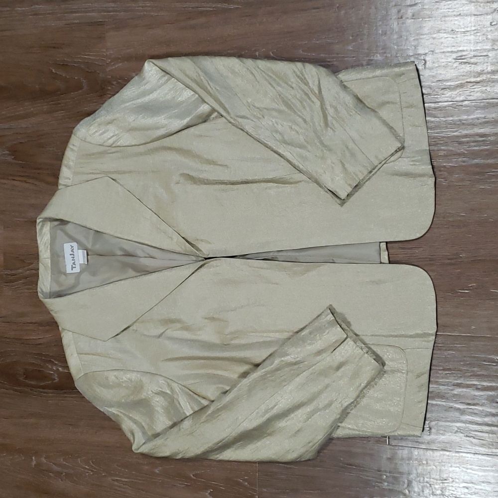 (18) TanJay Formal Office Workwear Occasion Metallic Lightly Padded Shoulders